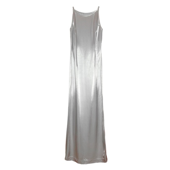 Jessica McClintock Dresses & Skirts - Vintage Elegant Silver Maxi Dress